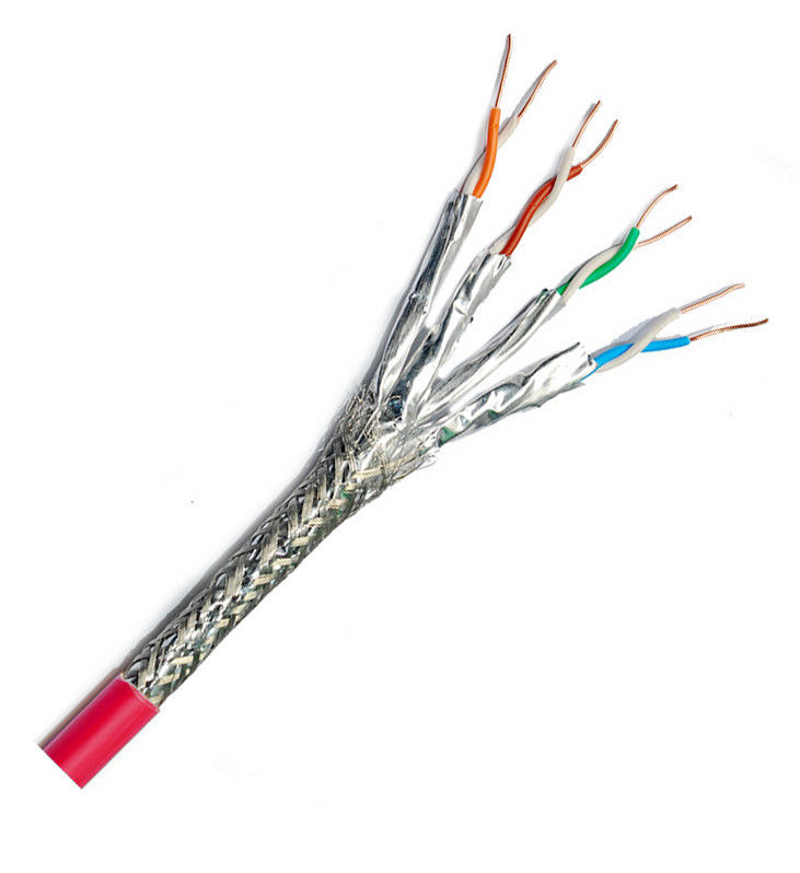 ในร่มกลางแจ้ง 24Awg SFTP Cat 8 Ethernet Lan Cable 100m 305m 500m