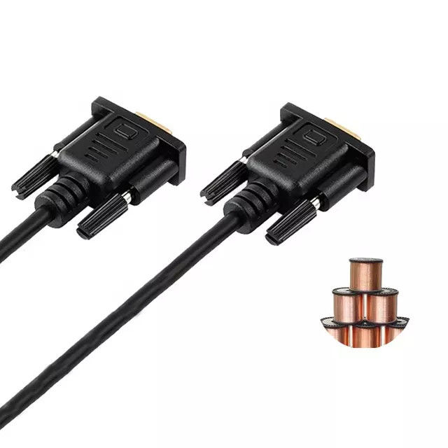 RS232 DB9 สายเคเบิลอนุกรม 9 พินชายกับชายการส่งข้อมูลวิดีโอแผ่นทอง