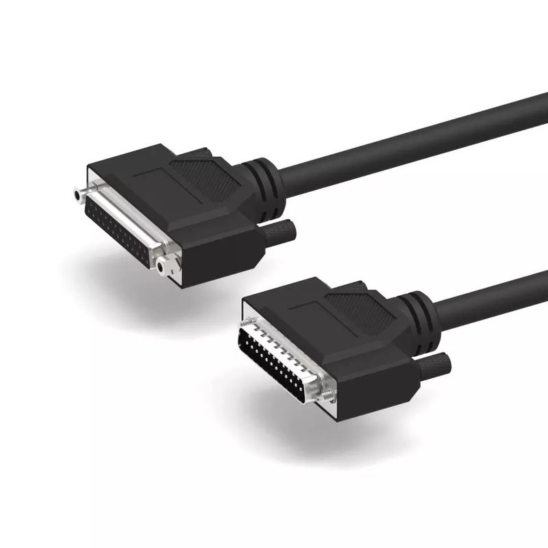 DB25 สายเคเบิลสื่อสารหุ้มฉนวนสองชั้น D-SUB 25 พินเพื่อพินสายเคเบิลอนุกรม RS232
