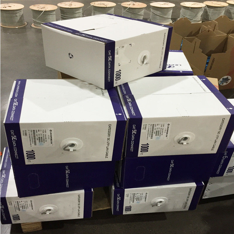 สายแพทช์เครือข่ายขด 1000Ft 305M สาย Cat5E Cat6A FTP UTP