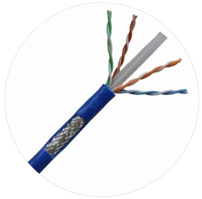 สายแพทช์เครือข่าย 0.57 มม. Cat 6 Twisted 4 สายคู่ 250Mhz 1000ft 24awg