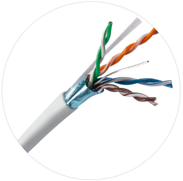 สายแพทช์เครือข่าย FTP UTP 100MHz 4pr 24awg แจ็คเก็ต Cat5e LDPE LSZH LSOH