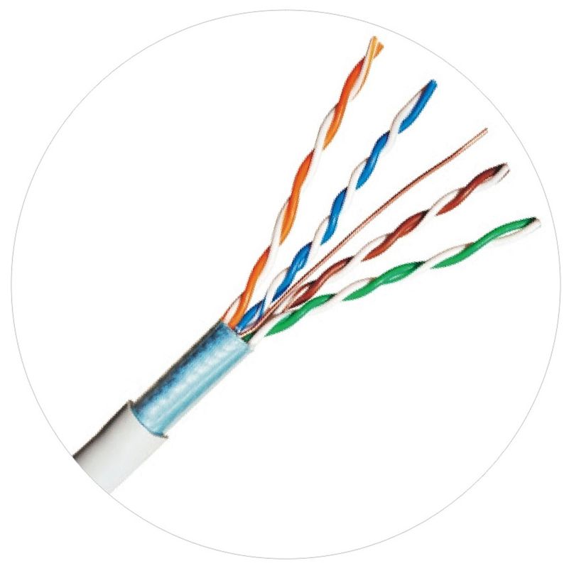 สายแพทช์เครือข่าย Cat5e 305m สายเคเบิลแจ็คเก็ต PVC แจ็คเก็ต LSZH