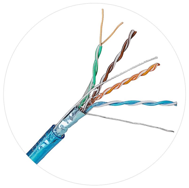 สายแพทช์เครือข่าย Cat5e 305m สายเคเบิลแจ็คเก็ต PVC แจ็คเก็ต LSZH
