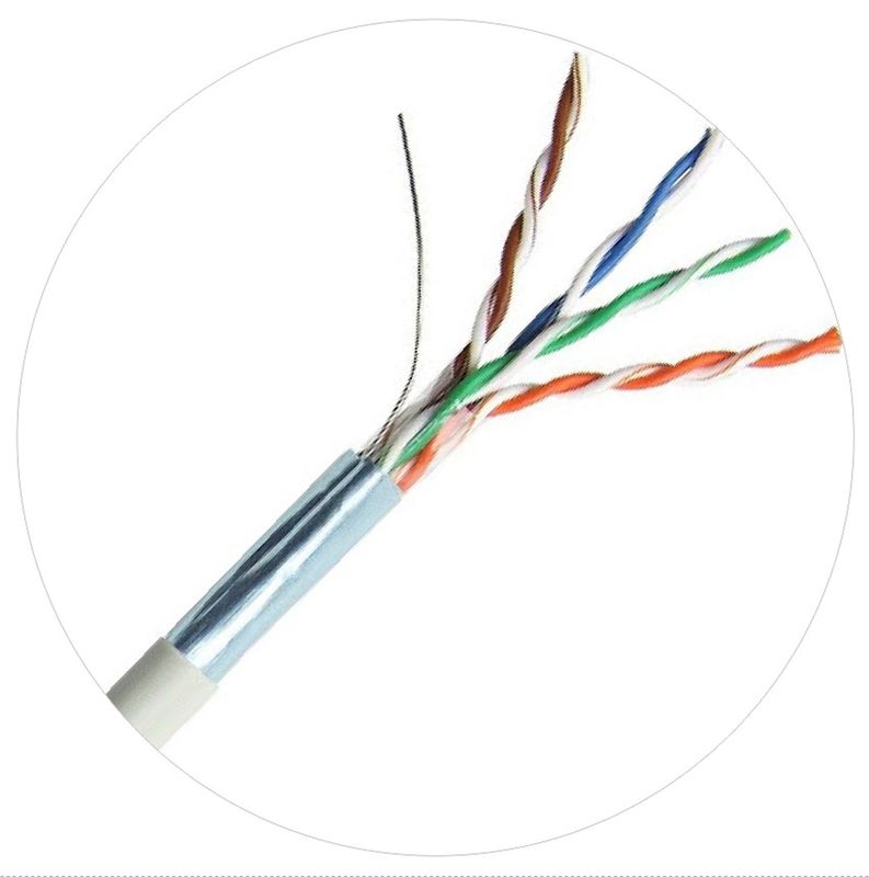 UTP FTP Solid Foam PE สายแพทช์เครือข่าย Cat 5 Lan Cable 100ft