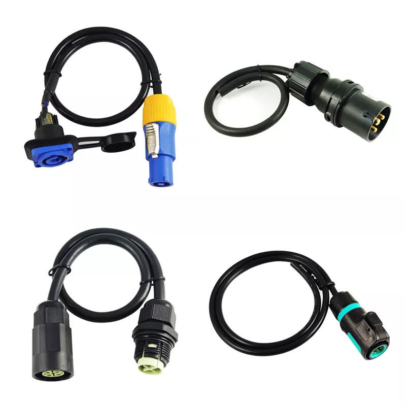 M12 M16 IP67 3 Pin Robot Wiring Harness Waterproof Connector Cable For LED