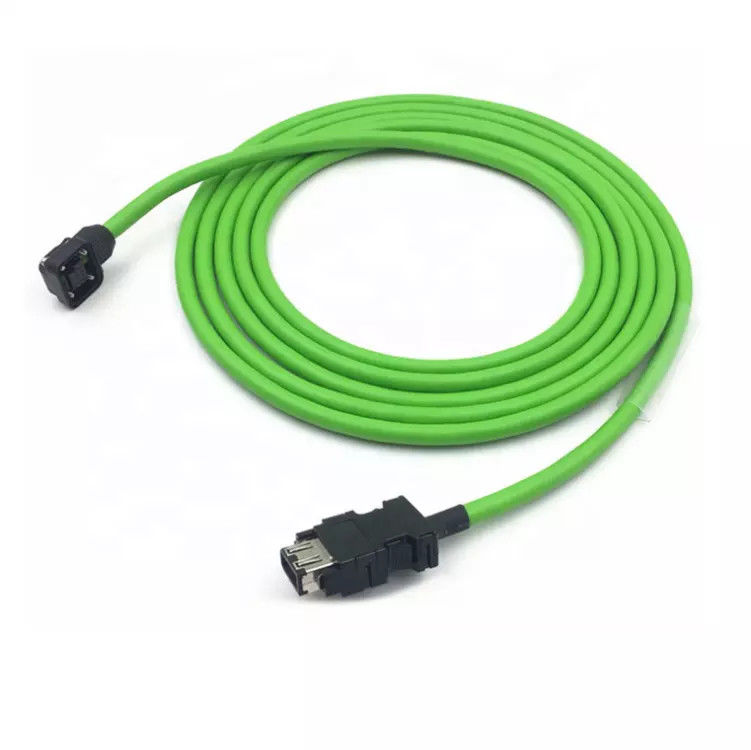 IP67 M23 19 สายพินเข้ารหัสสำหรับเซอร์โวมอเตอร์ทองเหลืองชุบนิกเกิล