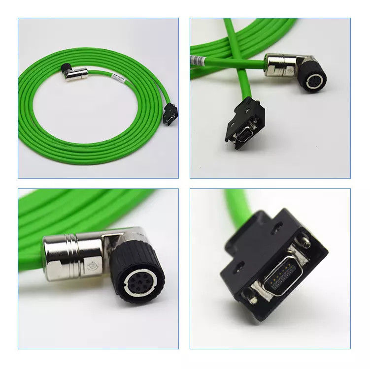 IP67 M23 19 สายพินเข้ารหัสสำหรับเซอร์โวมอเตอร์ทองเหลืองชุบนิกเกิล