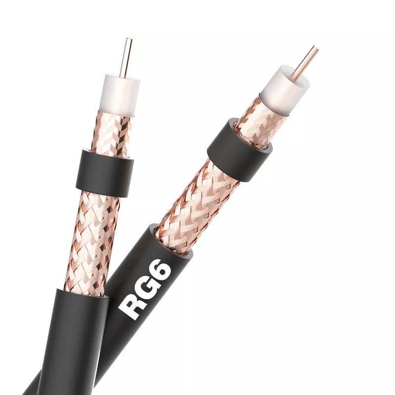 สายโคแอกเซียลทองแดงเปลือย 50 โอห์ม Rg6 1000 ฟุตสำหรับเครื่องรับสัญญาณดาวเทียม