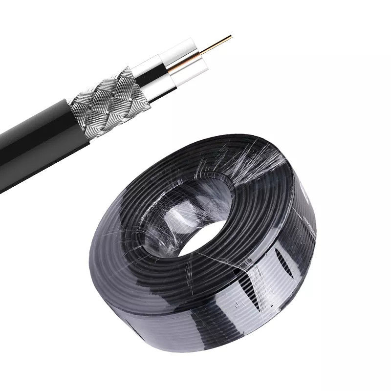 แจ็คเก็ต 75 โอห์ม 100 โอห์ม LSZH Rg6 สายโคแอ็กซ์สำหรับฉนวนอินเทอร์เน็ต XLPE