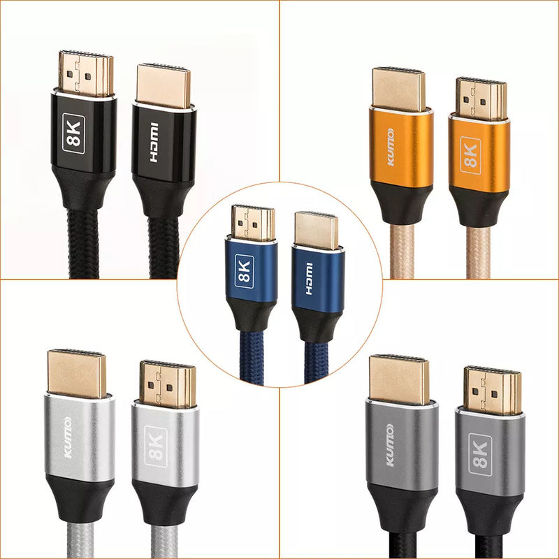 การทดสอบ HDR TDR 48gbps สาย HDMI ชุบทอง 4k 120Hz รองรับ Ethernet 3D 4K HDTV