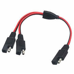 SAE ถึง SAE Y แยกสายชาร์จแบตเตอรี่ 1 ถึง 2 ทาง 2 ขั้ว 120A 600V
