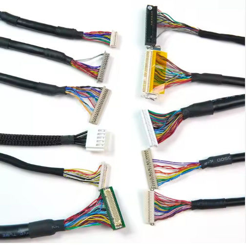 DF13-30DS-1.25C ถึง DF14-20S-1.25C การประกอบเคเบิล Lvds ที่กําหนดเองสําหรับแผ่น LCD 20pin 30pin 40pin 50pin 60pin