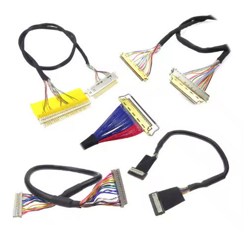 DF13-30DS-1.25C ถึง DF14-20S-1.25C การประกอบเคเบิล Lvds ที่กําหนดเองสําหรับแผ่น LCD 20pin 30pin 40pin 50pin 60pin