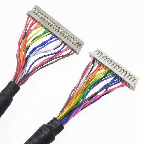 DF13-30DS-1.25C ถึง DF14-20S-1.25C การประกอบเคเบิล Lvds ที่กําหนดเองสําหรับแผ่น LCD 20pin 30pin 40pin 50pin 60pin