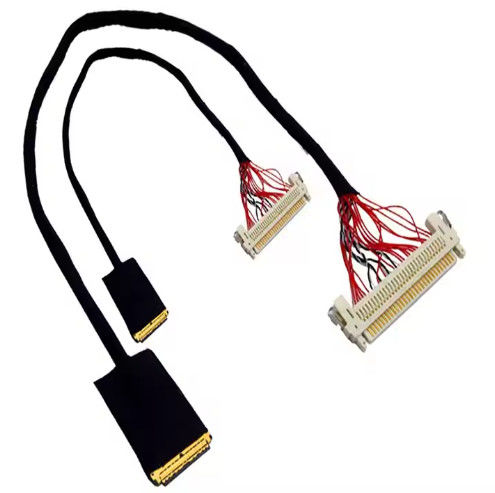 HRS DF13-30DS-1.25C ถึง DF14-20S-1.25C 20pin 30 Pin 40 Pin 50 Pin 60pin การประกอบเคเบิล Lvds ที่กําหนดเองสําหรับแผ่น LCD