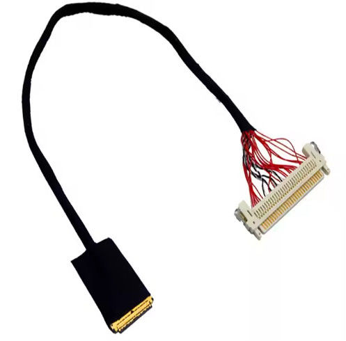 HRS DF13-30DS-1.25C ถึง DF14-20S-1.25C 20pin 30 Pin 40 Pin 50 Pin 60pin การประกอบเคเบิล Lvds ที่กําหนดเองสําหรับแผ่น LCD