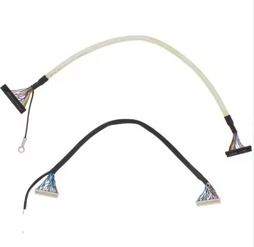 คาเบล Lvds Micro Coaxial 20 30 40 Pin หน้าจอ Lcd ที่กําหนดเอง คาเบลจอ Lvds Micro Coaxial Ipex