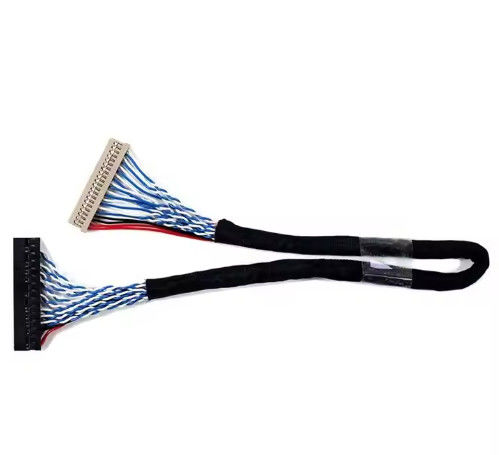สายเคเบิลชุดจอไฟฟ้าความดันต่ํา สายเคเบิล LVDS ที่มีวัสดุนําทองแดงและวัสดุ PVC Jacket AWG26-28