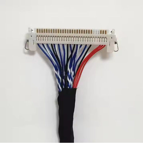 100% การทดสอบ 1.25 มิลลิเมตร 2.0 มิลลิเมตร Pitch 20 30 40 Pin Connector LVDS ปรางสาย LCD Display Cable Assembly
