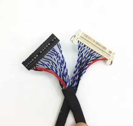 100% การทดสอบ 1.25 มิลลิเมตร 2.0 มิลลิเมตร Pitch 20 30 40 Pin Connector LVDS ปรางสาย LCD Display Cable Assembly
