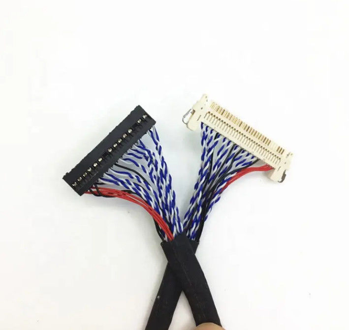 1.25 มิลลิเมตร 2.0 มิลลิเมตร Pitch 20 30 40 Pin Connector LVDS ปรางสาย LCD Display คาเบลการประกอบ