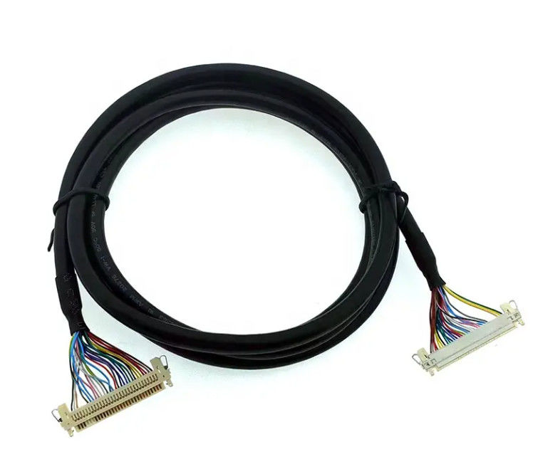 1.25 มิลลิเมตร 2.0 มิลลิเมตร Pitch 20 30 40 Pin Connector LVDS ปรางสาย LCD Display คาเบลการประกอบ
