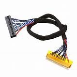 สายไฟ LVDS สีดําปรับความดันต่ํา ซีเรียลเคเบิลที่มีวัสดุนําทองแดงและอุณหภูมิปริมาณ 105C