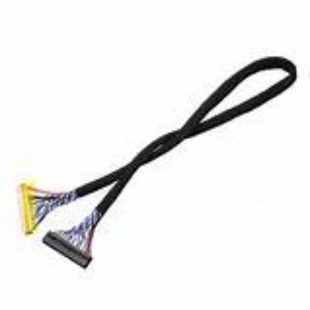 สายไฟ LVDS สีดําปรับความดันต่ํา ซีเรียลเคเบิลที่มีวัสดุนําทองแดงและอุณหภูมิปริมาณ 105C