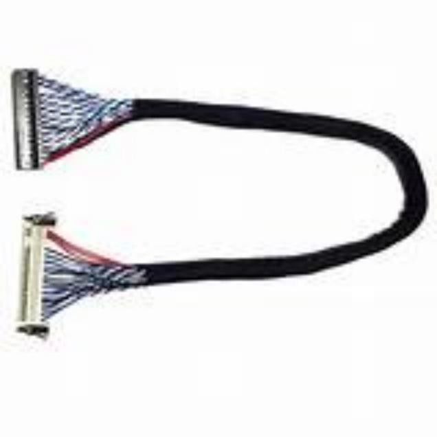 สายไฟ LVDS สีดําปรับความดันต่ํา ซีเรียลเคเบิลที่มีวัสดุนําทองแดงและอุณหภูมิปริมาณ 105C