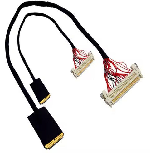 UL VW-1 เรท 300V 30 Pin Connector LVDS Cable Jacket กับ AWG26-28 หน่วยนําทองแดงและการจัดอันดับการเผาไหม้