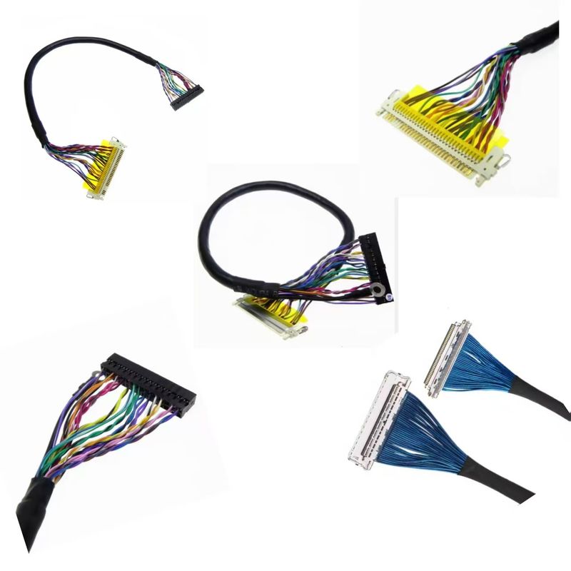 Lvds Harness 30 Pin Connector Cable การประกอบเคเบิลยืดหยุ่น การประกอบเคเบิล