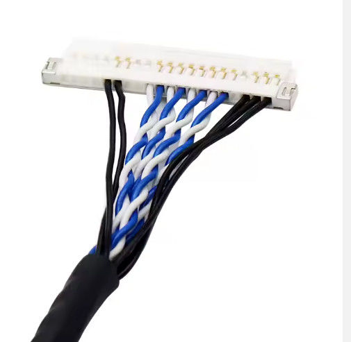 การผลิตชุดสายไฟฟ้าแบบยืดหยุ่น LVDS Harness ด้วยการจัดอันดับ UL VW-1 และกระแสไฟฟ้า 1.0A-2.5A