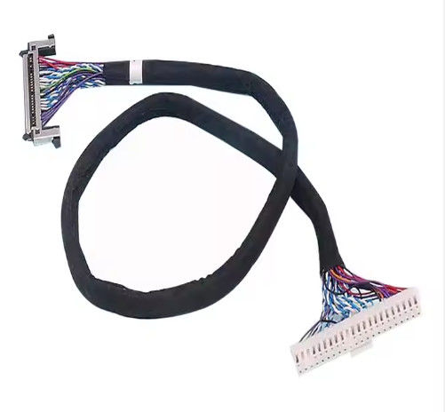 การผลิตชุดสายไฟฟ้าแบบยืดหยุ่น LVDS Harness ด้วยการจัดอันดับ UL VW-1 และกระแสไฟฟ้า 1.0A-2.5A