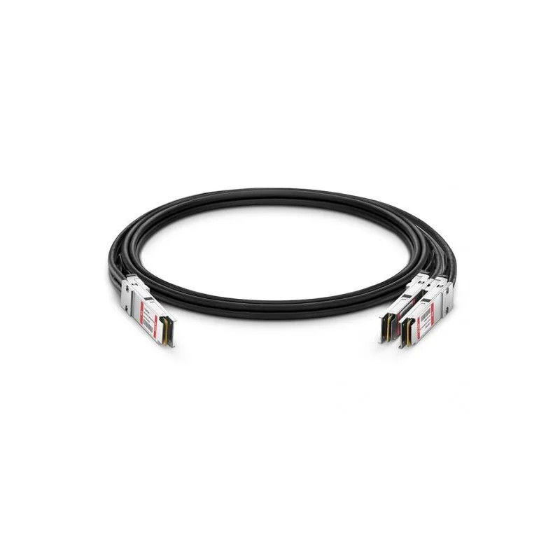ชุดสายเคเบิลแบบกำหนดเองความเร็วสูงพิเศษ 200G QSFP-DD Copper DAC สำหรับการส่งข้อมูลความหนาแน่นสูงและใช้พลังงานต่ำ