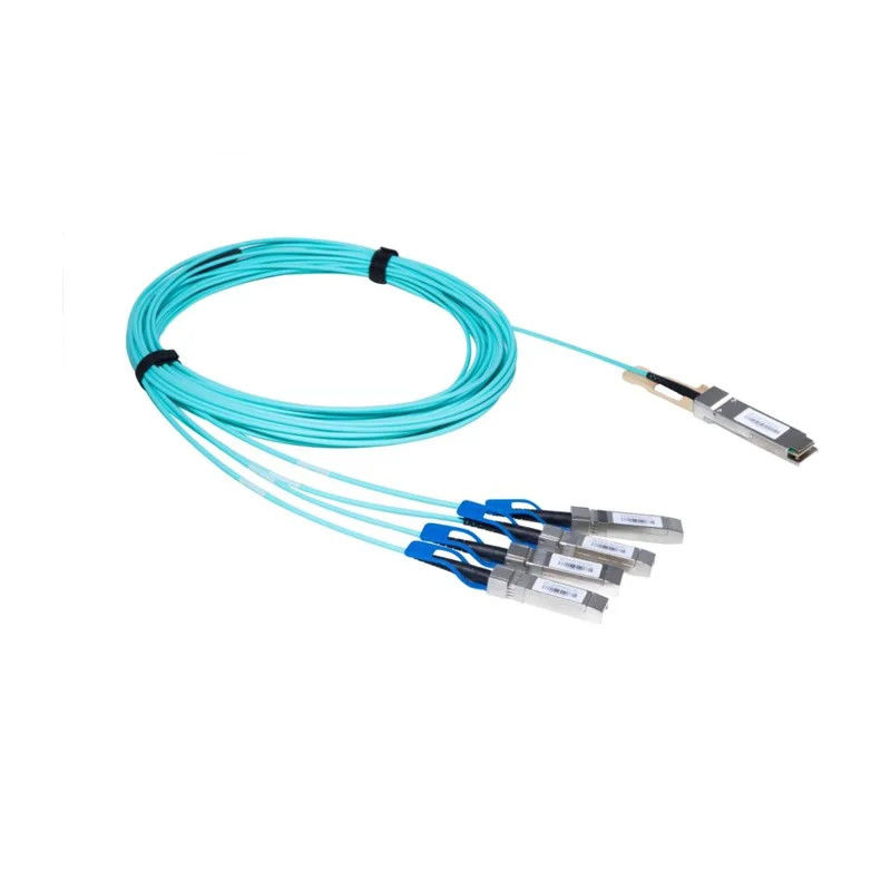 QSFP-40G สายไฟฟ้าออปติกแอคทีฟ OM3 1M 2M 3M 5M 7M 10M QSFP28