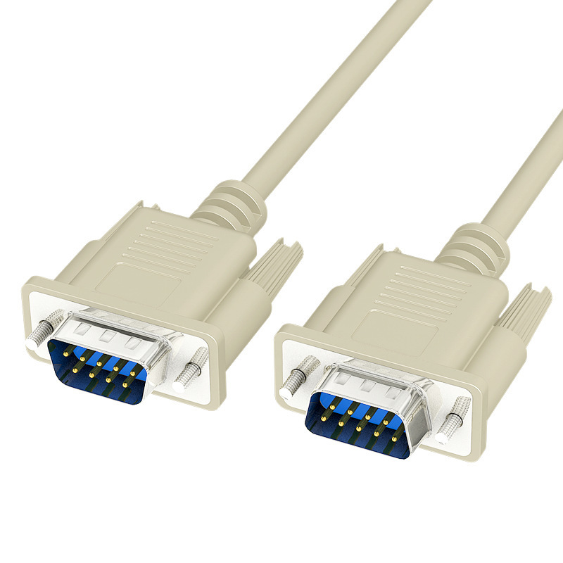 DB9 RS232 Connector Straight-Through And Crossover Serial Link Custom Cable Assembly สร้างโดยผู้ผลิตสายไฟที่มีประสบการณ์