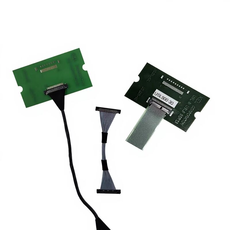 สายเคเบิล LVDS แบบ Micro Coax 30 พิน USLS20-30-010-B สำหรับการส่งข้อมูลความเร็วสูงพร้อมการประกอบแบบกำหนดเองระยะพิทช์ 0.4 มม.