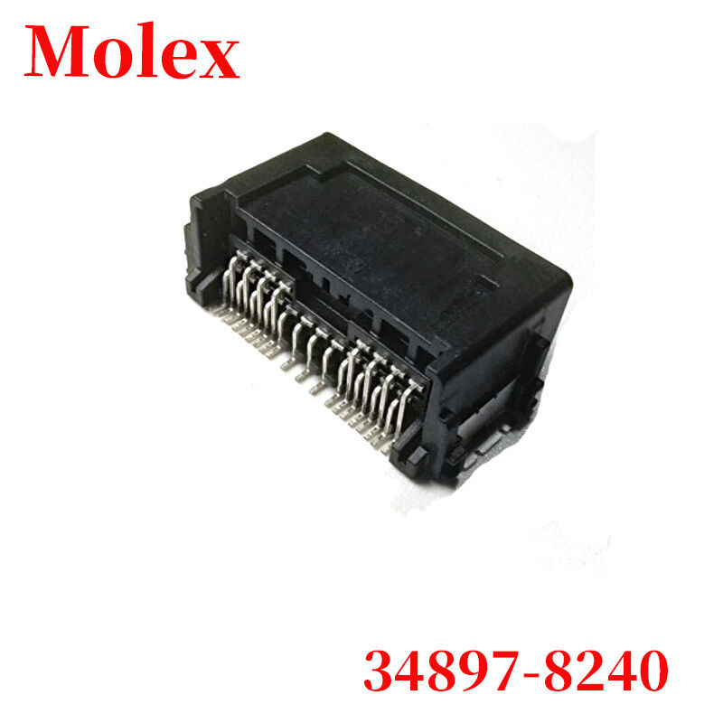 MOLEX 34897-8240 Mini50 ซีรีส์ 24 วงจร Dual Row Right Angle SMT Wire to Board Connector ของแท้