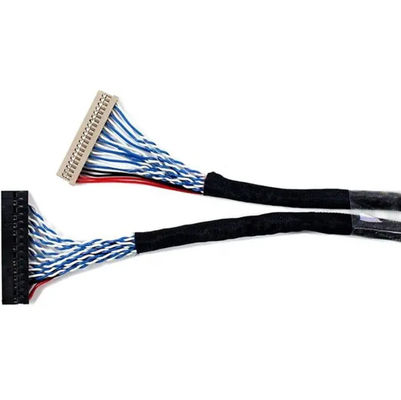 1.25 มิลลิเมตร 2.0 มิลลิเมตร Pitch 20 30 40 Pin Connector LVDS ปรางสาย LCD Display คาเบลการประกอบ