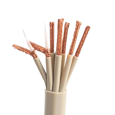 UL/CCC รับรอง 1m/5m สายเคเบิลโคเอชเชียลยืดหยุ่น BNC Connectors ภายใน/ภายนอก การสื่อสารเสียง PVC Jacket Pure Copper Conductor