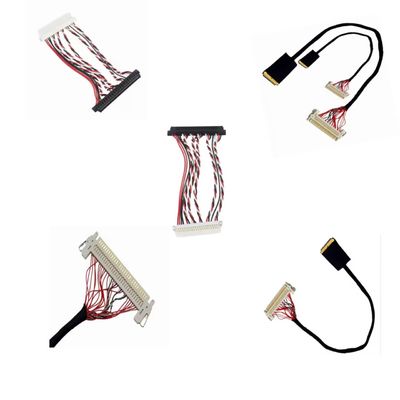 การผลิตชุดสายไฟฟ้าแบบยืดหยุ่น LVDS Harness ด้วยการจัดอันดับ UL VW-1 และกระแสไฟฟ้า 1.0A-2.5A