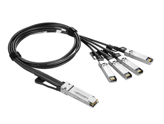 การประกอบสายเคเบิล Dac 1m 30awg สายเคเบิลติดตรง QSFP-40G SFP 10g-1m Passive 40g Qsfp+To 4*Sfp+ 4x10gsfp+ Breakout Twinax