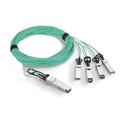 การประกอบสายเคเบิล QSFP-40G 100G 200G 1m 2m 3m 5m 10m OM2 OM3 OM4 AOC สายเคเบิลออปติกที่ใช้เอง QSFP+ QSFP28 QSFP56 QSFP-DD