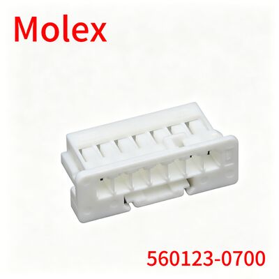 โมเล็กซ์ 560123-0700 2.00 มิลลิเมตร Pitch Wire-to-Board Connector Housing, 7 วงจร, PBT ขาว