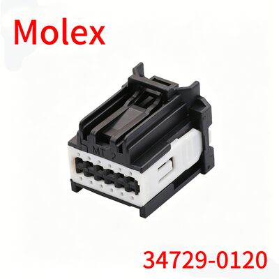 Molex 34729-0120 ตัวเรือนตัวเชื่อมต่อ Pitch Wire-to-Board ขนาด 2.00 มม., 7 วงจร, PBT สีขาว