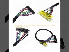 Lvds Harness 30 Pin Connector Cable Jacket UL VW-1 ชุดสายไฟฟ้า
