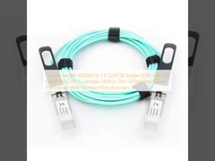 ความยาวที่กําหนดเอง 100GBASE-FR QSFP28 Single QSFP-40G-FR QSFP-100G-FR-S Lambda 1310nm 2km DOM สายไฟเบอร์ออปติก เทรนไซเวอร์ สายการคาด